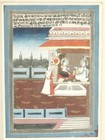 Antique Hand Painting   Persian Indo Mughal Miniature Framed