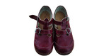 Foot Traits Vintage Buckled Shoes Girls 7 5 Red Leather Made In Usa Sturdy