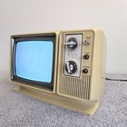 Zenith Crt Tv J091l Television B w 9  Solid State Flip Knob Vintage 1977 Works