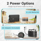 J03 Am Fm Radio Portable Plug In Wall Or Aa Battery Operated