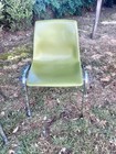 Vintage Samsonite Chrome Frame Green  Yellow  Red Plastic Nesting Shell Chairs