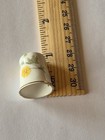 Yellow Flowers Thimble Vintage Souvenir Collectible