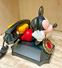 Vintage 1990s Disney Mickey Mouse Desk Phone  Segan telemania Push Button Dial