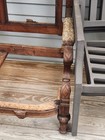 Antique Victorian Eastlake Walnut Medallion Back Sofa Frame