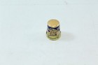 Vintage Brass Collector Thimble Riquewihr Cloisonne Enameled Design Sewing Craft