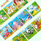 Puzzles For Kids Ages 4-6  10 Pack Of 20 Piece Wooden Jigsaw Puzzles For Toddler