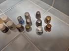Lot Of  19 Vintage Thimbles Assorted Metal Ceramic Pladtic Souvenir  Variety