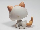 Authentic Littlest Pet Shop  134 Kitty Cat Kitten White Tan Gold Blue  Eyes B20