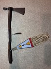 1873 Us Indian Scout Presentation Pipe Tomahawk With Beaded And Deer Fur Dangler