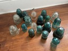 Vintage Glass Electrical Insulators Lot Of 19     Hemingray Whitall Tatum
