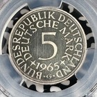 1965-g West Germany 5 Mark Pcgs Pr67 Dcam Lot g3773 Silver  Gem Bu  Proof  J-387