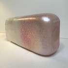 Pink And White Opalescent Art Glass Vase