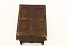 Antique Large 6 5  Cast Iron 19th Century Diamond Safe Coin Bank