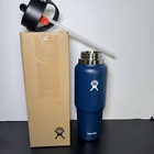 Hydro Flask Vacuum Insulated Wide Mouth Flex Straw Travel Bottle  32oz  Indigo