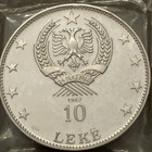 1969 Albania 10 Leke Skanderbeg s Death  999 Silver Coin 33 33 Gm Km-50 1 Horse