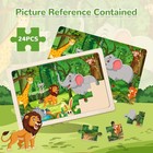 6 Pack Wooden Puzzles For Kids Ages 4-6 24 Pieces