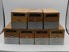 Lot Of 7 Vintage Wooden Kodaslide Sequence File Eastman Kodak Co  Slide Holders