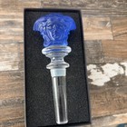 Versace Medusa Cobalt Blue Crystal Bottle Stopper Rosenthal Wine W box