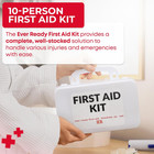 10 Person First Aid Kit Osha Ansi Compliant Emergency Medical Kit