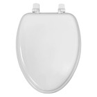 White Elongated Toilet Seat Durable Bathroom Replacement Easy Install