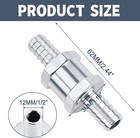 4pcs 12mm 1 2  Fuel Non-return One Way Check Valve Petrol Diesel Oil Aluminum