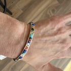 Vintage Tsf Touch Of Santa Fe Sterling Silver Multi Stone Link Bracelet