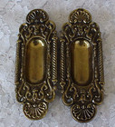 Vintage Brass Sash Lift Pocket Door Pull  2  Victorian Style 5  Long Ornate