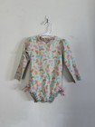 Rufflebutts Girls One Piece Fruit Rash Guard Long Sleeve Swimsuit  Size 3t