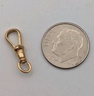 Victorian 14k Gold Dog Clip Clasp For Pocket Watch Chain 