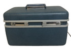 Vintage Samsonite Silhouette Blue Train Case Hard Shell Cosmetics Travel 14 In