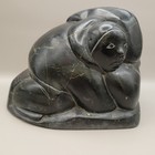 Silasiapik -  Inuit Stone Carving - Man Holding Whale