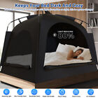 Twin Full Size Bed Tent Portable Indoor Dream Privacy Sleeping Black Out Canopy