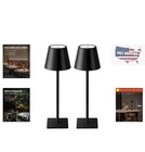 Rechargeable Cordless Table Lamps  2 Pack With Touch Control   Waterproof Design