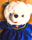 Dan Dee Snowflake Teddy 2018 White Bear Plush Blue Dress Outfit Toy Holiday