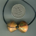 African Trade Beads Vintage Antique Venetian Glass Beads Yellow Fancy King Bead