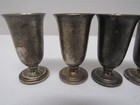 Vintage 800 Silver Footed Shot Cups 2 1 8  Half Oz 114 Grams Set Of 8