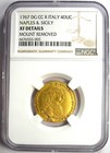 1767 Italy Naples   Sicily Gold 4 Ducats Coin - Certified Ngc Xf Details  ef 