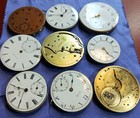High Grade Vintage Pocket Watch Movement Job Lot Of 9 most Of Them Ticking swiss