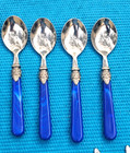 Blue Marble 19 Piece Silverware Set Stainless Steel Forks Spoons Knives