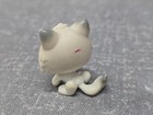 Littlest Pet Shop Lps Hasbro Figure --  100 White Gray Kitten Cat W  Yellow Eyes