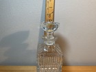 Vintage Square Cut Crystal Glass Liquor Decanter And Stopper Whiskey Bourbon