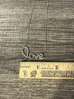 Sterling Silver Love Script Pendant On An Adjustable Chain  16-18    