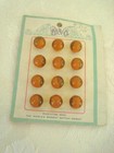 12 Vintage New Old Stock Apple Juice Color Ball Buttons B w  Co  Card 3 8 In  Kj