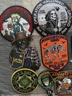 9 Lot Halloween Horror Patches Ghostbusters Zombie Iron sew Creepy Police Patch
