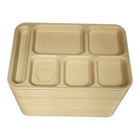 Cambro 6 Compartment Lunch Trays 10x14 5in Cafeteria Camping Bbq Lot Of 24