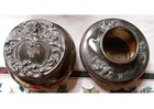 Victor Silver Company Nouveau Lady Floral Repousse Powder   Hair Receiver 