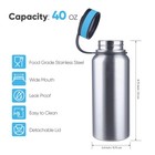 Canteen Stainless Steel Water Bottle With Nested Camping Cup And Lid For Bug    