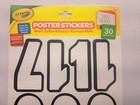 Crayola Poster Stickers Number Set 30 Characters Wall Safe Removable Usa