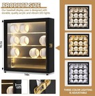 16 Baseball Display Case With Led Light Acrylic Baseball Holder For Balls Uv Pro