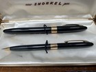 Sheaffer Snorkel Fountain Pen And Pencil Set In Case 14k Gold Nib 